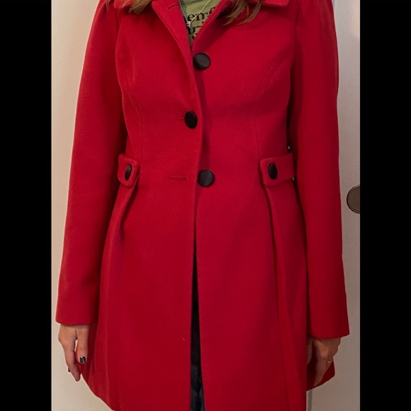 Red Coat with Pockets - Picture 2 of 2